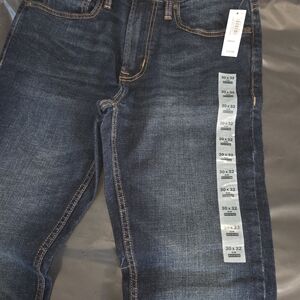 Old Navy Men's Slim Straight Jeans in Dark Blue Denim